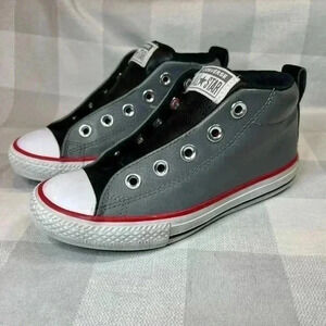 Converse Chuck Taylor All Star high top leather sneaker, youth size 1, no laces